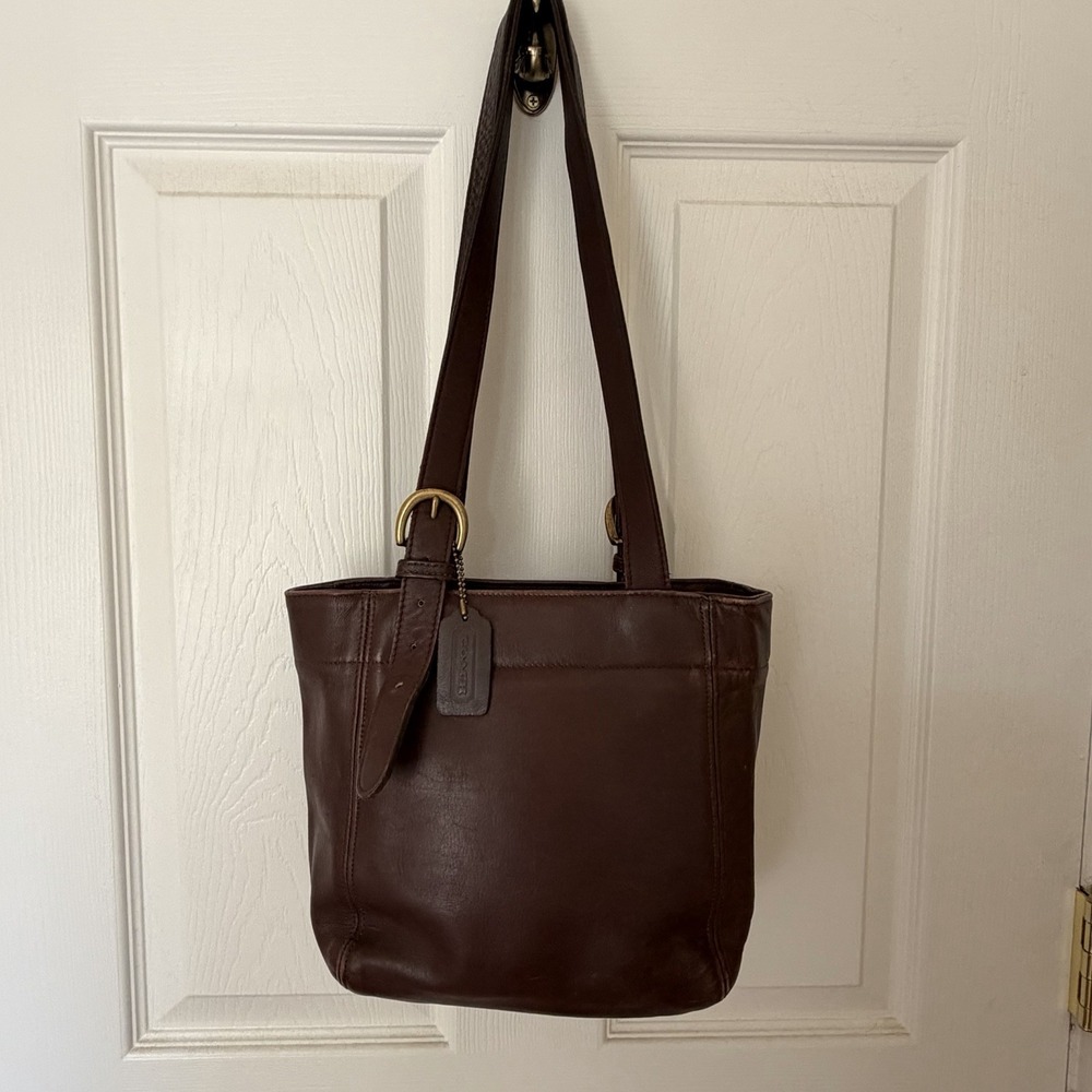 Vintage Coach 4157 Leather Waverly SoHo Buckle Shoulder Bag Mahogany Brown Y2K